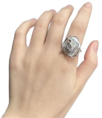 Perlenring für Damen, unregelmäßiger Perlenring, Blatt-Strassring, Barockperlenring, goldener Vintage-Perlen-Stapelring, verstellbarer Ring mit offenem Ende, modischer personalisierter Perlenring