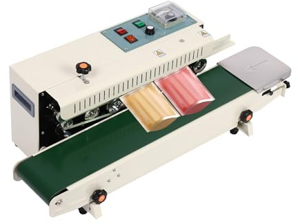 FR-900 Automatic continuous sealing machine,Sturdy and Durable,Excellent Performance,Thoughtful Design,Rubber Feet,Long Power Cord,Power500W,Voltage220V 50Hz,Beige,Green