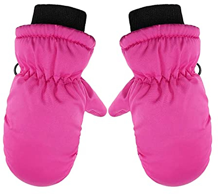Gants de Ski Enfants, Moufles de Ski Fille Garçon Gants Chaud Hiver Moufles Coupe-Vent Respirant Snowboard pour Vélo Équitation Patinage Garçons Filles 3-8 Ans