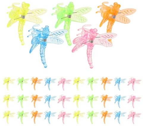 TOYZFRIENDY 50 Clip Supporto per Piante in Plastica a Forma di Libellula Morsetti per Orchidee e Rampicanti Accessori da Giardino Resistenti e Facili da Fissare per Coltivazione e
