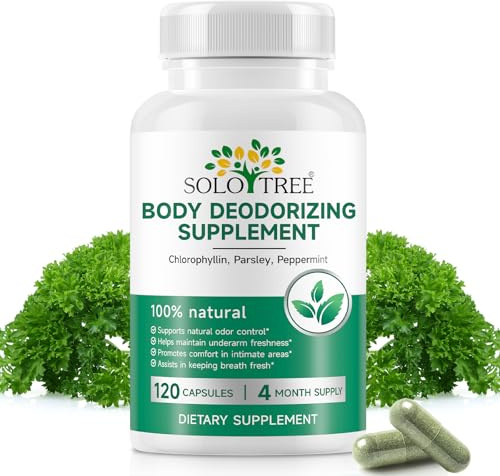 Body Deodorizing Supplement,Chlorophyll Capsules for Body Odor, Fresh Breath,Chlorophyll Capsules Supports Immunity and Digestion,for Men & Women,Vegan(120 Caps)