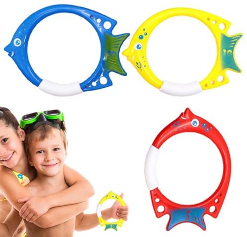 Generisch Poolspielzeug,Fischförmige Tauchringe | Pool-Schwimmtrainingsspielzeug, Tauchhilfe-Geschenkset, Kinder-Poolspielzeug für Spaß, sinkendes Spielzeugspiel