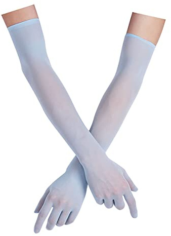 CHICTRY Damen Transparent Handschuhe Stulpenärmel Ultra Dünn Mesh Dessous Handschuhe Uv-shutz Ellenbogen Strümpfe Für Hochzeit Party Abend
