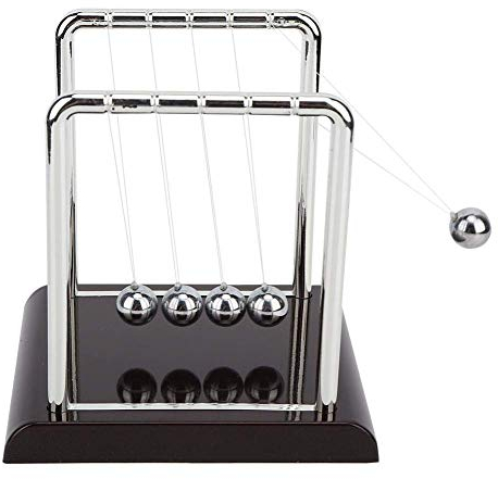 TOPINCN Cradle Solid Metal Physics Science Ball Balance Pendentif oscillant Jouet à Boule magnétique pour la décoration du Bureau de la Maison (M)