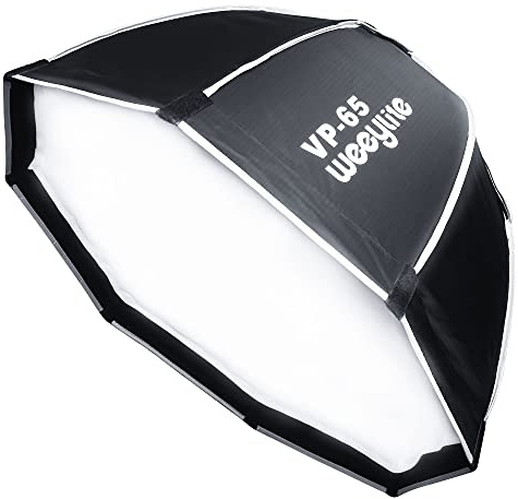 Bowens Mount Softbox, 65cm Regenschirm Octagon Softbox Reflektor mit Tragetasche, für Speedlite Studio Flash Monolight Portrait und Produktfotografie