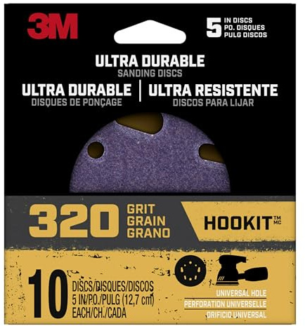 3M DISC5IN10PK320 Sanding Disc, Purple