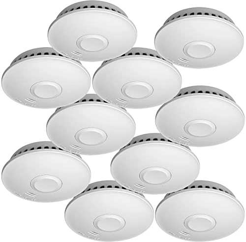 VisorTech Vernetzbare Feuermelder: 10er-Set vernetzbare Funk-Rauchmelder, 85 dB, VDs, 10-J.-Batterie (Rauchmelder Jahre Funk, Vernetzbarer Rauchwarnmelder, Alarmanlage)