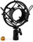 QWORK® Supporto Antiurto Microfono in Metallo, Shock Mount Metallo Supporto per Microfono per Microfono Diametro da 45 mm a 50 mm (Nero)
