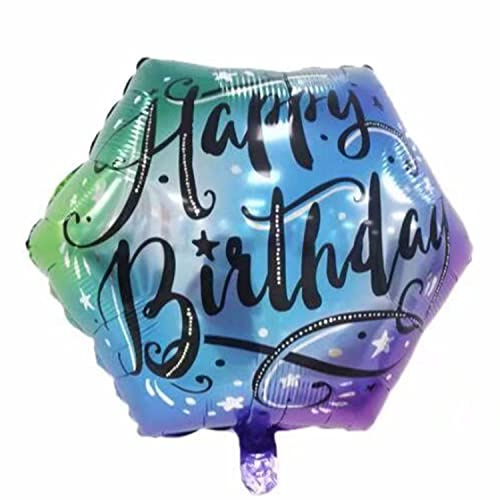 Happy Birthday Luftballons - Geniale Geschenkidee Deko für Geburtstage oder Partys Ballon Helium Folienballon klein mit für Kinder Dekoration Partydeko JGA Geschenkidee - Regenbogen Grün, Blau