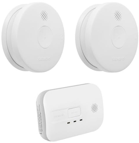 SIEMENS - Lot De 2 Détecteurs De Fumée NF 5 Ans - 1 Détecteur CO 3 Ans