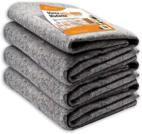 OFITURIA Manta Para Mudanza, Medida 1,5 x 2 MT, Protege Tus Muebles de Golpes y Traslados, Manta Reutilizable, Manta Mudanza Con Un Espesor de 3,6mm (3 unds.)