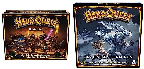 Avalon Hill HeroQuest Brettspiel für Erwachsene und Kinder & Hill HeroQuest Der eisige Schrecken Abenteuerpack, ab 14 Jahren, HeroQuest Basisspiel erforderlich