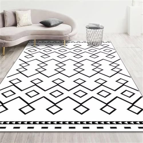 DJHWWD Outdoor Couchtisch Teppich Wohnzimmer Graue Feine Linie Geometrische Muster Teppich Schlafzimmer Langlebig Teppich Bettvorleger 200X250Cm XXL Teppich 6Ft 6.7''X8Ft 2.4''