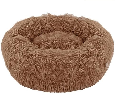Hundebett Hundekorb Katzenbett Hundekörbchen Haustierbett, Herausnehmbar, Donut, Lang, Plüsch, Feenpulver, Haustier-Hundebett, Zwinger, Rundes Bett, Winter, Warme Schlafliege Haustierbett Hundesofa (