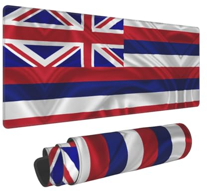Mauspad aus Gummi, Motiv: Flagge von Hawaii, mit starker Haftung, rutschfest und verschleißfest