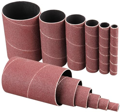Shineboc 12 Stück 114mm Schleifhülsen für Exzenterschleife, Körnung 80, 2 x Ø 13-19-25-38-51-76 mm