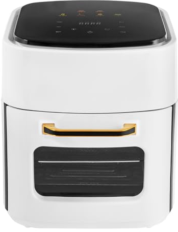 Friggitrice ad aria calda, 15 litri, 1400 W, senza olio, friggitrice ad aria calda, con finestra trasparente e touchscreen, friggitrice ad aria calda senza grasso, temperatura regolabile 80-200 °C