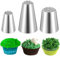 Prasacco Lot de 3 douilles à gazon en acier inoxydable pour décoration de gâteaux, cupcakes, fondants