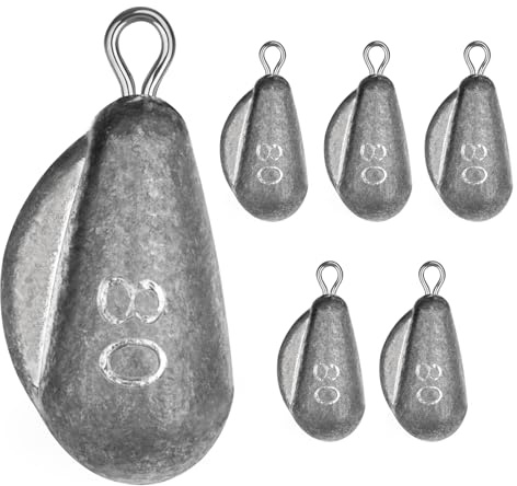 THKFISH Angelblei Set, Laufblei Angeln Set für Salzwasser, Dropshot Blei Set zum Brandungsangeln, Blei Angeln 2-5oz