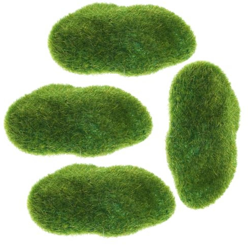 NUOBESTY 4stücke Kunstmoos Steine Realistische Dekoration Gärten Terrarien Und Bastelprojekte Für -mikrolandschaften Und Pflanzenarrangements