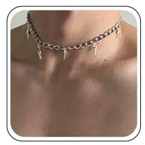 Xmsrn Vintage Blitz Baumeln Ckoker Halskette Blitz Anhänger Halskette Silber Donner Bolzen Choker Halskette Baumeln Donner Blitz Halskette Für Frauen