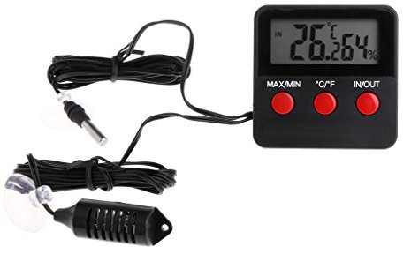 Igrometro digitale aggiornato con sonde remote funzione minima vivarium digitale