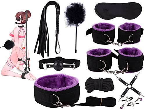 WreGmgg Lila 10-teilige verstellbare Manschette Sport Set Feder Training Stick Peitsche, mehrere Zubehör-