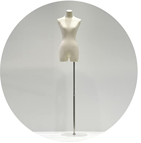 WYRMB Weiblicher Schaufensterpuppen-Torso, Abnehmbarer Dummy-Torso-Schneiderpuppe Mit Arm Aus Massivholz, Halbkörper Zum Nähen Von Kleidern Durch Schneider, Höhenverstellbar 47-82,5 Zoll