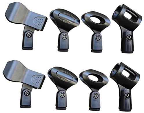 HANABASS 8pcs Microphone Clip Holder for Streaming Mic Gaming Mic Plastic Material