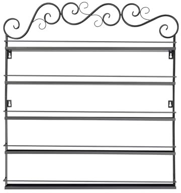 UHDUIG Étagère de rangement murale pour vernis à ongles, en métal, pour magasins, appartements, salons de manucure, peut contenir du vernis à ongles, des huiles essentielles, du rouge à lèvres (noir