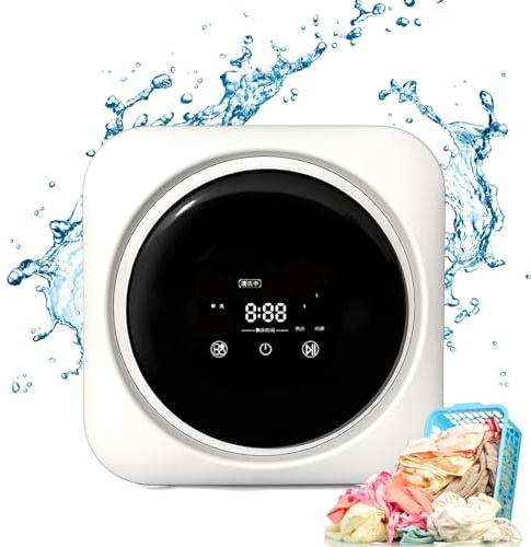 Machine À Laver Et Sèche-Linge Petite portative murale automatique pour sous-vêtements, seau en acier inoxydable de 3,5 L, chaussettes, soutien-gorge, sous-vêtements, nettoyage en profondeur
