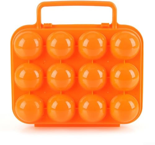 Elegante contenitore per uova in plastica con caratteristiche di protezione migliorate per mantenere la freschezza ottimale (arancione)
