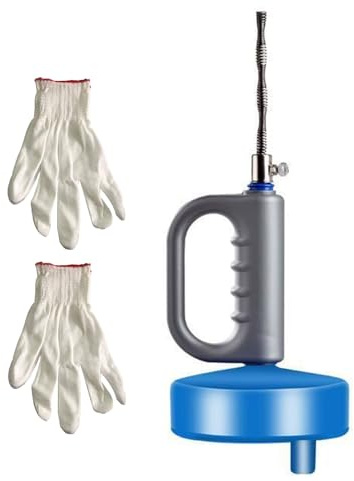 WNXGNHO Set Sbloccaggio per Tubi Idraulici in Gomma con Custodia E Guanti Potente Pulitore Scarico per Tutti I Tipi Tubi Apriscarico Ergonomico per Uso Domestico E Commerciale