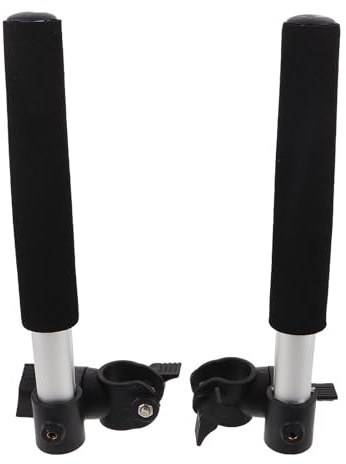 Veemoon Rallonge de Poignée pour Fauteuil Roulant 27,5 Cm, Paire de Poignées Allongées Réglables en Matériau Antidérapant, Accessoire Ergonomique pour Aidants et Usage Quotidien