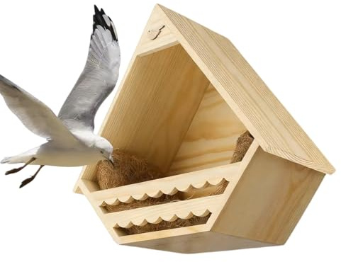 Fågelhus | Trä Wren Habitats fågelholk – fågelhus, för sparv svälja Wren Chickadee duva kolibri trädgård uteplats innergård