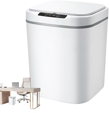 Uonguon Bote de Basura con Sensor, Bote de Basura sin Contacto - de basura inteligente impermeable,Contenedor de basura reutilizable de 15 litros, bote de inteligente para sala de estar
