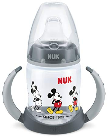 NUK Disney Mickey Mouse First Choice 10215269 Learn-to-Drink Bottle BPA from 6 Months 150 ml Grey / Grey