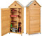 GIANTEX Gartenschrank Holz wetterfest Gartenhaus Gerätehaus Gartenhütte Gartenschuppen 4 Einlegeboden Geräteschrank wetterfest Geräteschuppen klein Gartenhäuschen Gartengerätehaus 80 x 45 x 177 cm