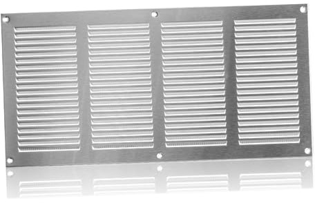 EUROPLAST 400x200mm Lüftungsgitter - Edelstahl Abluftgitter mit Insektenschutz Abluft Zuluft Metall Gitter