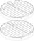 STOUCLA Grille à gâteaux, Grille de Refroidissement Ronde, Grille de Refroidissement en Acier Inoxydable, pour Refroidir, Cuire au Four, Cuire à la Vapeur, Four, métal argenté, Ø 27 cm (2 pièces)