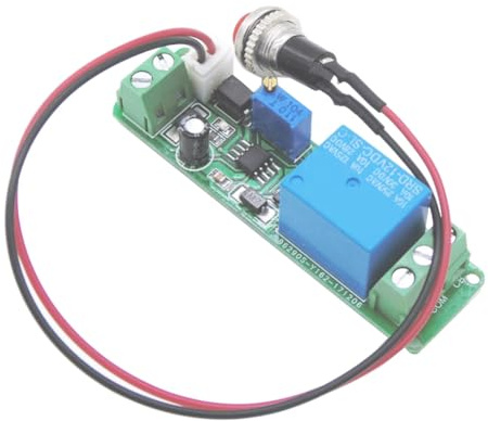 Nagoyuki DC 12V Temporizador Temporizador Retardo 1-10S Tiempo Relé Ajustable con Luz Indicadora Apagar MóDulo de Relé Interruptor de Retardo de Disparo