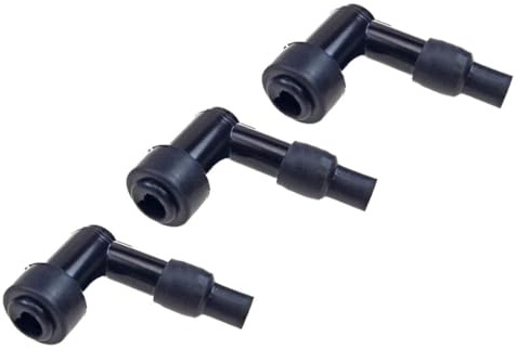 3x Zündkerzenstecker 2T 90° | Ersatz für LB01F | Passend für Zündapp, Hercules, Puch, Simson, MZ, Kreidler, Derbi, Vespa | Hitzebeständig & langlebig