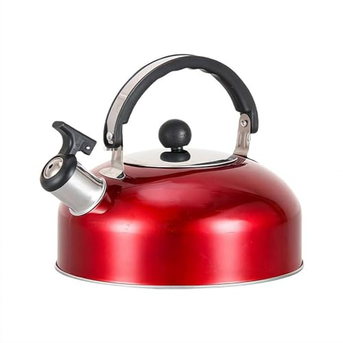 Bollitore per piano cottura, in acciaio inox, bollitore a fischio, bollitore per acqua, bollitore a gas, bollitore da tè per piano cottura, caffè, bevande, bollitore per acqua calda, 2 l