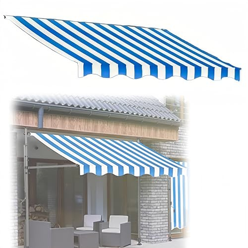 Toldo retráctil impermeable para patio, balcón, negocios, restaurante, cafetería, terraza, fácil instalación, uso al aire libre, resistente a los rayos UV, solución de parasol