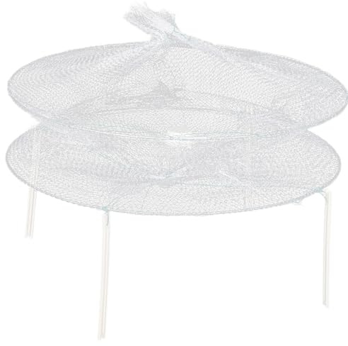 KICHOUSE Red De Pesca para Cangrejos y Camarones, Gran Capacidad, Diseño Plegable, Resistente Al Agua, Adecuado para Pesca