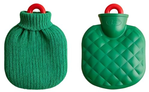 Calentadores de silicona con cubierta de forro polar suave, herramienta de calentamiento segura para clima frío, hogar, oficina, bolsa de agua caliente antifugas