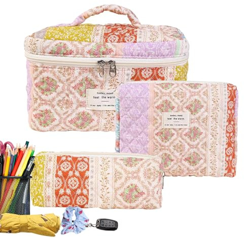 Organizzatore di articoli da toeletta Fiori - Sacchetti di cotone Pezzi | Bel porta scopino cosmetico, Stile di Viaggio portatile | Donna Trucco Igiene Imballaggio Festa di Festa, D, la