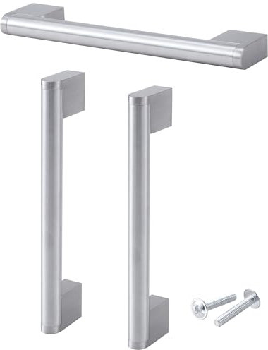 Stahlia Möbelgriff Edelstahl (1 Stück) Bohrabstand: 256mm Ø 14mm Schrankgriffe Griffe für Küchenschränke Schubladengriffe Griffe Möbel Schranktürgriffe