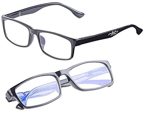 infactory Blaulichtbrille: 2er Pack Bildschirm-Brille mit Blaulicht-Filter, +1,5 Dioptrien (Lesebrille 1 5 mit Blaulichtfilter, Blaulicht Filterbrille, Schutzbrille)