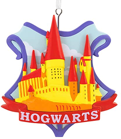 Hallmark Harry Potter Hogwarts Castle Weihnachtsornament, Kunstharz, Hängend, 1 Stück, 7,7 x 8,5 x 1,4 cm, Weihnachten
